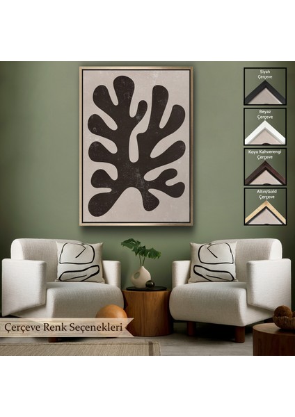 Çerçeveli Dekoratif Kanvas Tablo, Henri Matisse Tarzı Soyut Sanat TABLOSU-7619