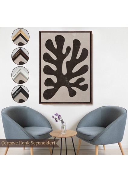 Çerçeveli Dekoratif Kanvas Tablo, Henri Matisse Tarzı Soyut Sanat TABLOSU-7619