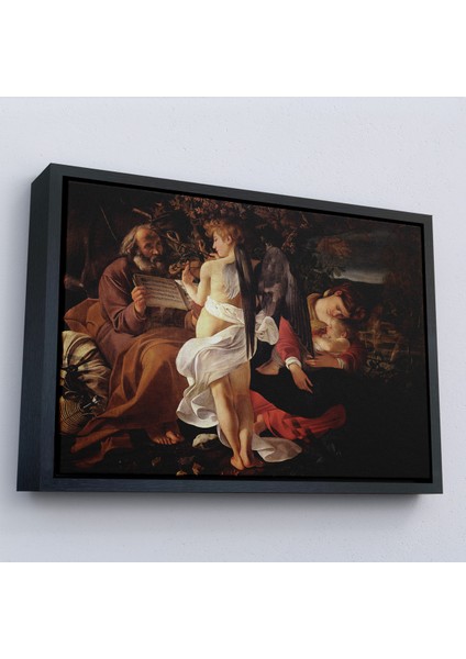 Çerçeveli Kanvastablo, Caravaggio - Mısır'a Uçuşta Dinlenin - Rest On The Flight Into EGYPT-7119