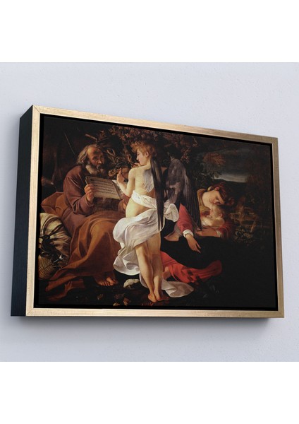 Çerçeveli Kanvastablo, Caravaggio - Mısır'a Uçuşta Dinlenin - Rest On The Flight Into EGYPT-7119 modelleri