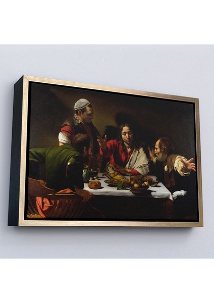 Çerçeveli Dekoratif Kanvas Tablo, Caravaggio - Emmausda Akşam Yemeği Tablo - Supper At EMMAUS-7137 modelleri