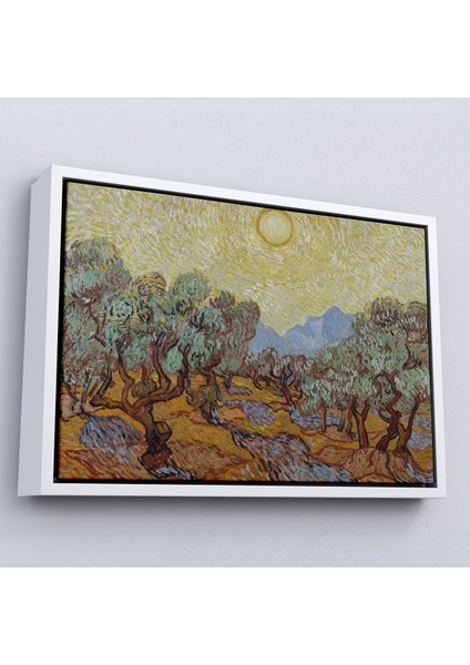 Çerçeveli Dekoratif Kanvas Tablo, Vincent Willem Van Gogh - Zeytin Ağaçları Tablosu-Olive TREES-7184