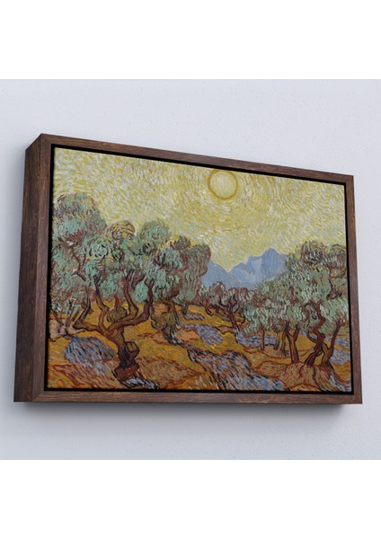 Çerçeveli Dekoratif Kanvas Tablo, Vincent Willem Van Gogh - Zeytin Ağaçları Tablosu-Olive TREES-7184 fiyatları