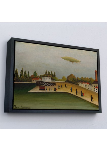 Çerçeveli Dekoratif Kanvas Tablo, Henri Rousseau -Tokyo Japonya Quai D'ıvry TABLO-7112