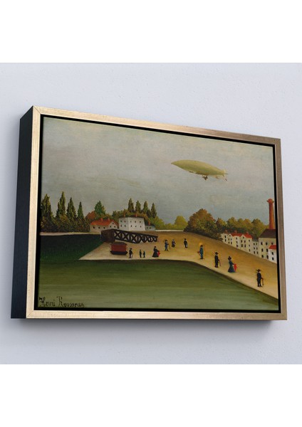 Çerçeveli Dekoratif Kanvas Tablo, Henri Rousseau -Tokyo Japonya Quai D'ıvry TABLO-7112 modelleri