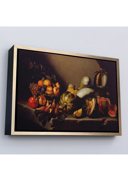 Çerçeveli Dekoratif Kanvas Tablo, Caravaggio - Meyveli Natürmort Tablo - Still Life With FRUIT-7134 fiyatları
