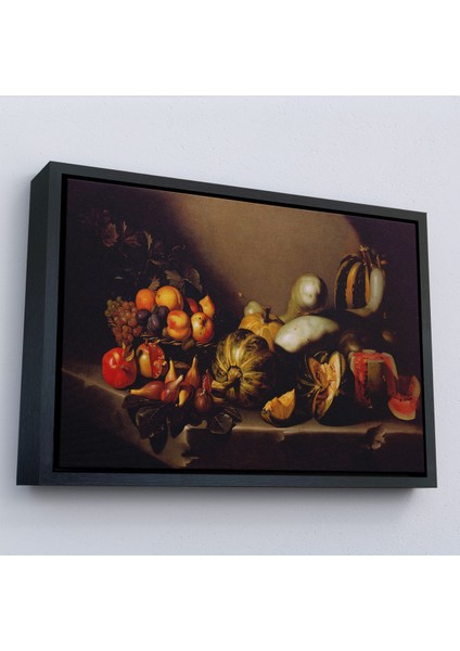 Çerçeveli Dekoratif Kanvas Tablo, Caravaggio - Meyveli Natürmort Tablo - Still Life With FRUIT-7134 modelleri