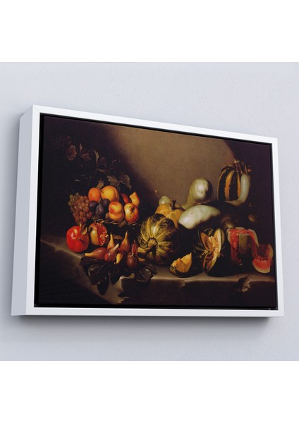 Çerçeveli Dekoratif Kanvas Tablo, Caravaggio - Meyveli Natürmort Tablo - Still Life With FRUIT-7134 fırsatları