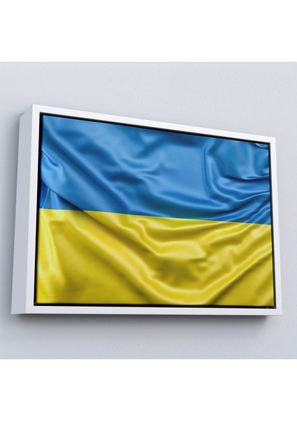 Çerçeveli Dekoratif Kanvas Tablo, Ukrayna BAYRAĞI-7238