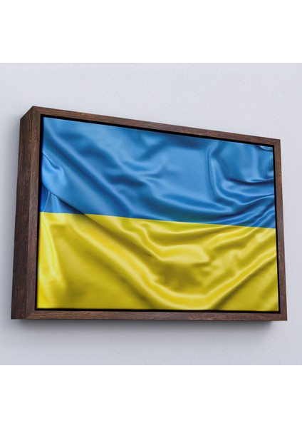 Çerçeveli Dekoratif Kanvas Tablo, Ukrayna BAYRAĞI-7238 fiyatları