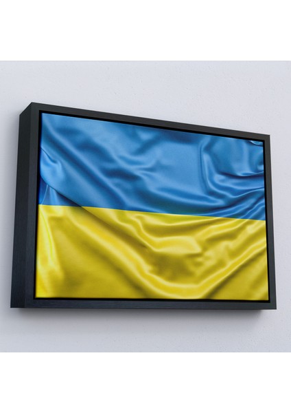 Çerçeveli Dekoratif Kanvas Tablo, Ukrayna BAYRAĞI-7238 fırsatları