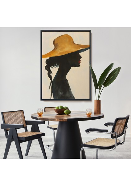 Çerçeveli Dekoratif Kanvas Tablo, Kadın Silüeti TABLO-7568