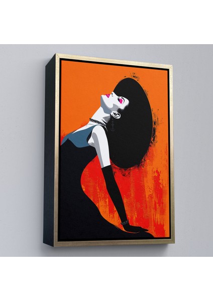 Çerçeveli Dekoratif Kanvas Tablo, Güzel Soyut Kadın TABLO-7655