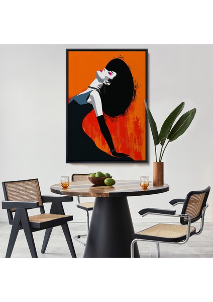 Çerçeveli Dekoratif Kanvas Tablo, Güzel Soyut Kadın TABLO-7655