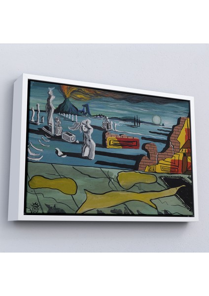 Çerçeveli Dekoratif Kanvas Tablo, Salvador Dali - Venüs Rüyası Tablo - Dream Of VENUS-7125