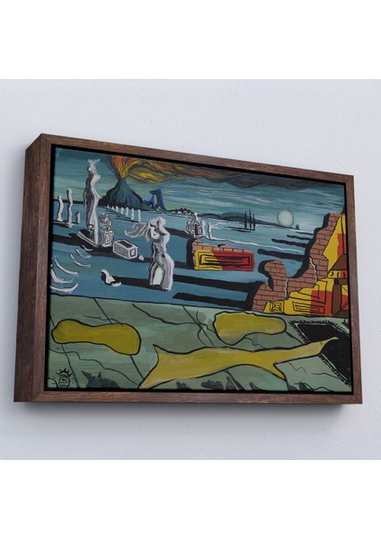 Çerçeveli Dekoratif Kanvas Tablo, Salvador Dali - Venüs Rüyası Tablo - Dream Of VENUS-7125 fiyatları