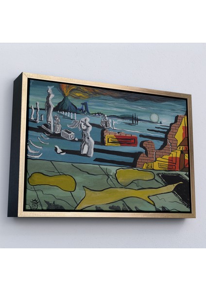 Çerçeveli Dekoratif Kanvas Tablo, Salvador Dali - Venüs Rüyası Tablo - Dream Of VENUS-7125 modelleri