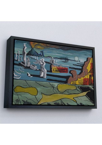 Çerçeveli Dekoratif Kanvas Tablo, Salvador Dali - Venüs Rüyası Tablo - Dream Of VENUS-7125 fırsatları