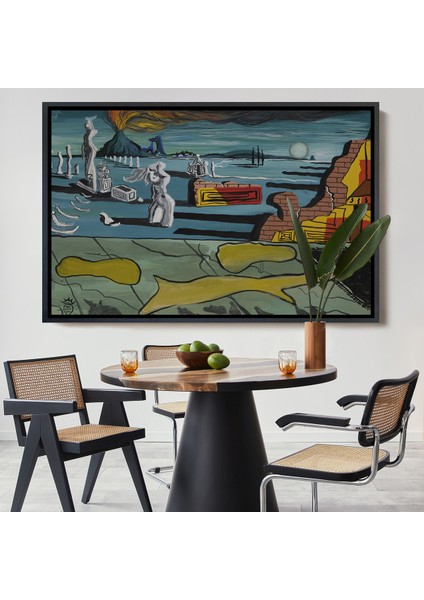 Çerçeveli Dekoratif Kanvas Tablo, Salvador Dali - Venüs Rüyası Tablo - Dream Of VENUS-7125