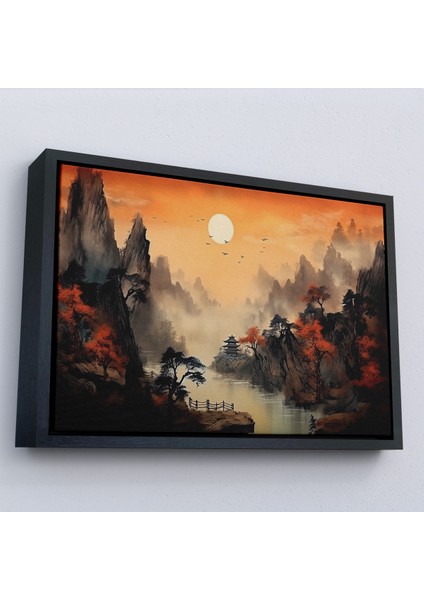 Çerçeveli Dekoratif Kanvas Tablo, Çin Dağ Manzarası TABLOSU-7259 modelleri