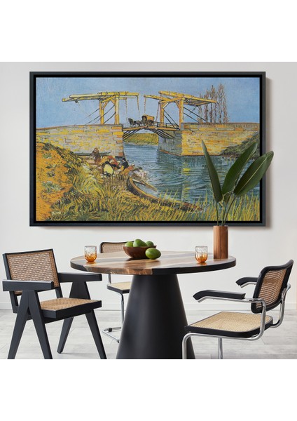 Çerçeveli Dekoratif Kanvas Tablo, Vincent Willem Van Gogh - Arles Köprüsü - Bridge At ARLES-7154