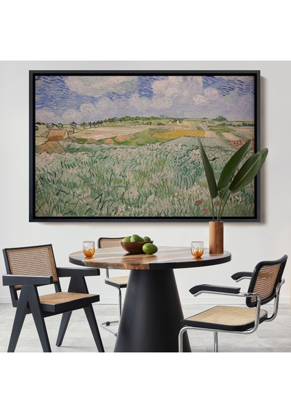 Çerçeveli Dekoratif Kanvas Tablo, Vincent Van Gogh -Auvers Yakınlarındaki Ova-Plain Near AUVERS-7162