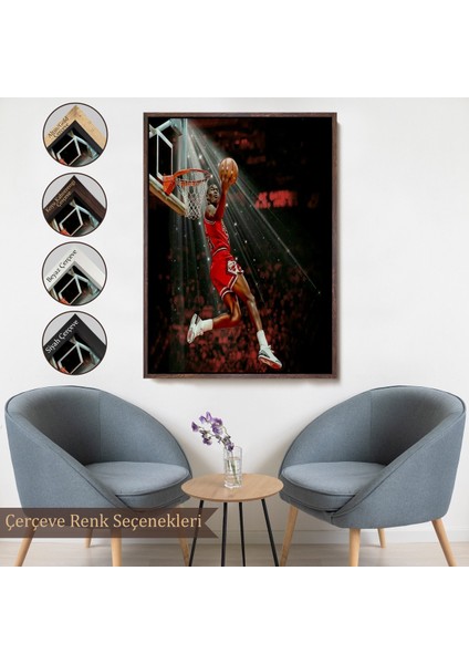 Çerçeveli Dekoratif Kanvas Tablo, Michael Jordan TABLO-7682
