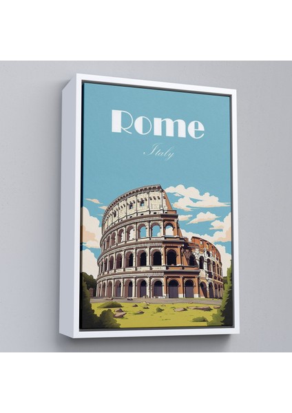 Çerçeveli Dekoratif Kanvas Tablo, Roma Italya Kolezyum TABLO-7696