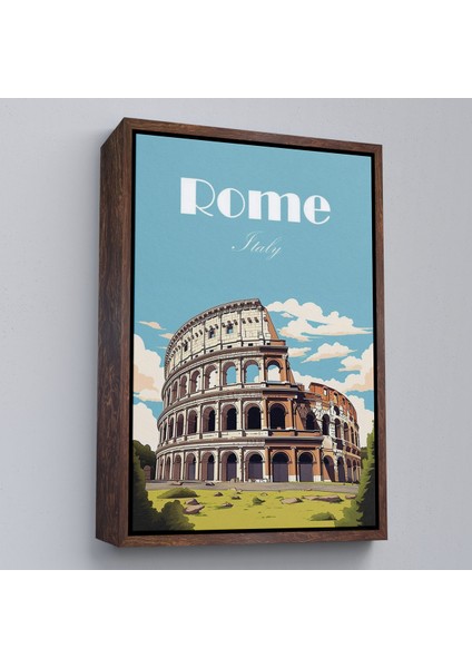 Çerçeveli Dekoratif Kanvas Tablo, Roma Italya Kolezyum TABLO-7696 fiyatları