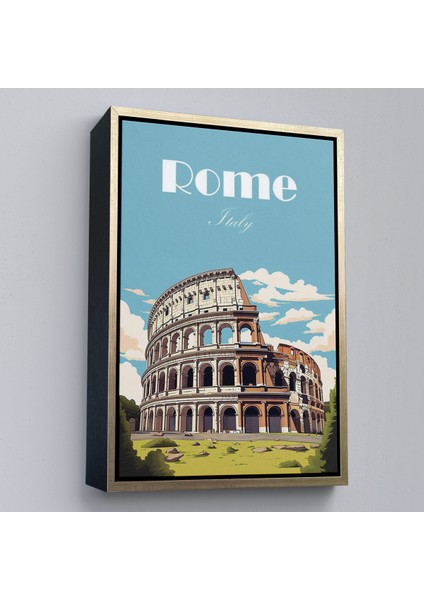 Çerçeveli Dekoratif Kanvas Tablo, Roma Italya Kolezyum TABLO-7696 modelleri