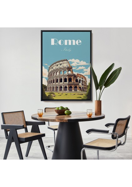 Çerçeveli Dekoratif Kanvas Tablo, Roma Italya Kolezyum TABLO-7696