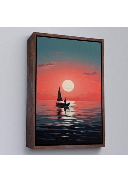 Çerçeveli Dekoratif Kanvas Tablo, Okyanustaki Yelkenli TABLOSU-7629 fiyatları