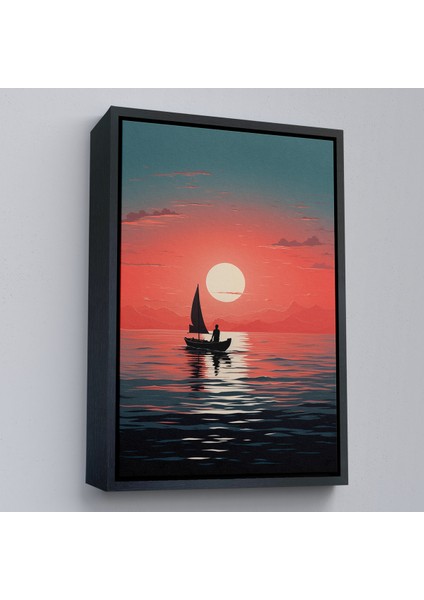 Çerçeveli Dekoratif Kanvas Tablo, Okyanustaki Yelkenli TABLOSU-7629 fırsatları