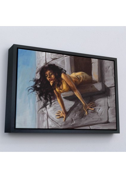 Çerçeveli Dekoratif Kanvas Tablo, Kuledeki Prenses TABLOSU-7195 modelleri