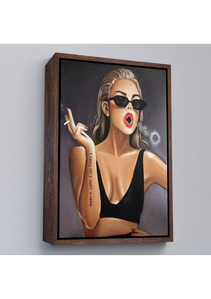 Çerçeveli Dekoratif Kanvas Tablo, I Could But I Don't Wanna Tablo - Yapabilirim Ama İSTEMIYORUM-7750 fiyatları