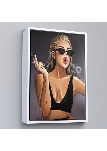 Çerçeveli Dekoratif Kanvas Tablo, I Could But I Don't Wanna Tablo - Yapabilirim Ama İSTEMIYORUM-7750 fırsatları