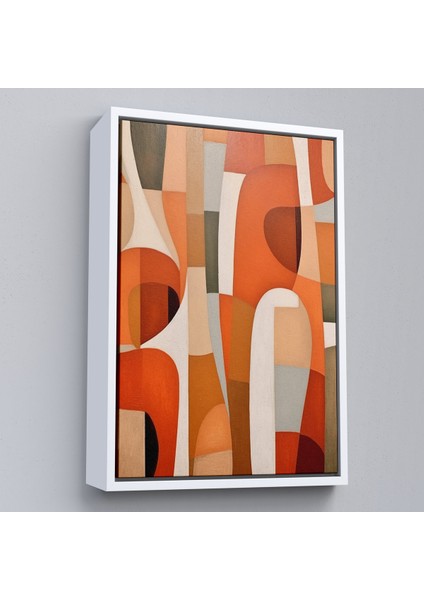 Çerçeveli Dekoratif Kanvas Tablo, Geometrik Desenli Soyut TABLO-7628