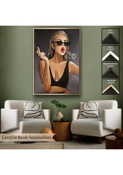 Çerçeveli Dekoratif Kanvas Tablo, I Could But I Don't Wanna Tablo - Yapabilirim Ama İSTEMIYORUM-7750