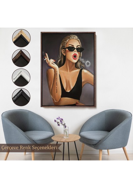 Çerçeveli Dekoratif Kanvas Tablo, I Could But I Don't Wanna Tablo - Yapabilirim Ama İSTEMIYORUM-7750