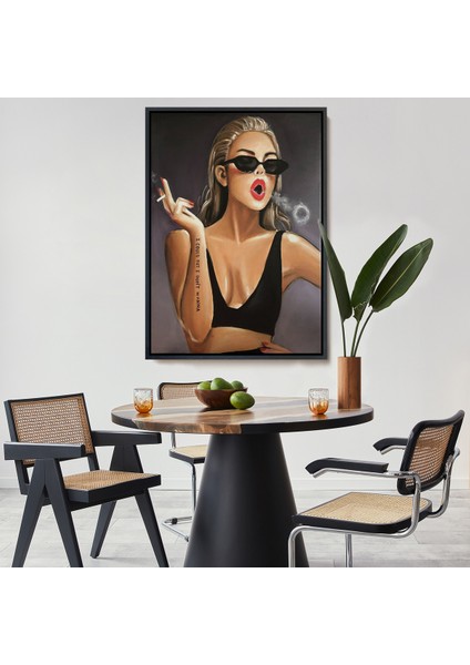 Çerçeveli Dekoratif Kanvas Tablo, I Could But I Don't Wanna Tablo - Yapabilirim Ama İSTEMIYORUM-7750