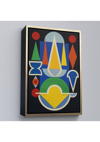 Çerçeveli Dekoratif Kanvas Tablo, Auguste Herbin - Kompozisyon Çiçek Meyve TABLO-7335