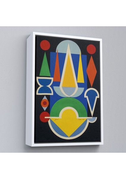 Çerçeveli Dekoratif Kanvas Tablo, Auguste Herbin - Kompozisyon Çiçek Meyve TABLO-7335 fırsatları