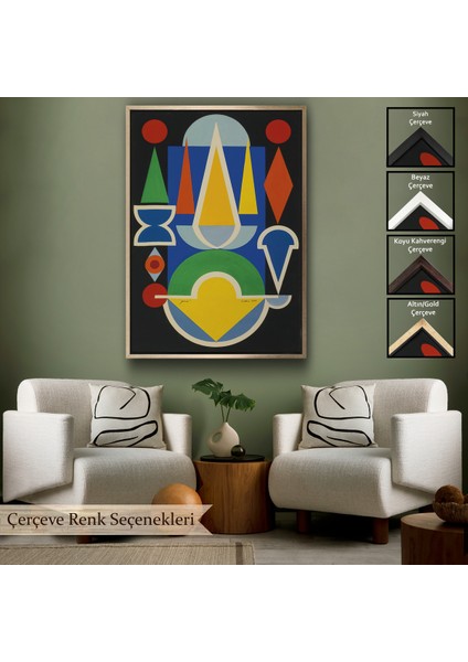 Çerçeveli Dekoratif Kanvas Tablo, Auguste Herbin - Kompozisyon Çiçek Meyve TABLO-7335