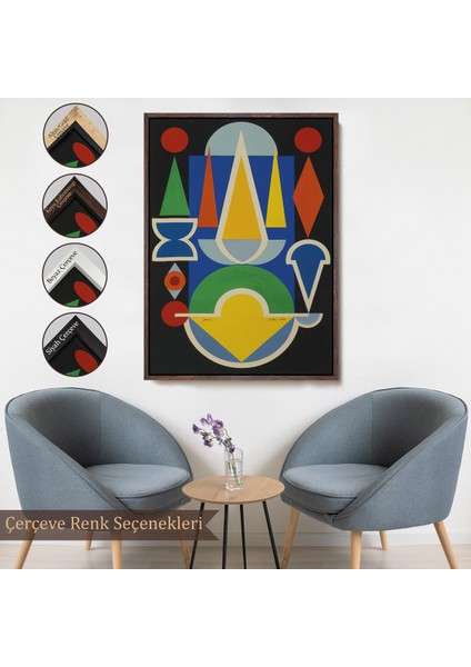 Çerçeveli Dekoratif Kanvas Tablo, Auguste Herbin - Kompozisyon Çiçek Meyve TABLO-7335