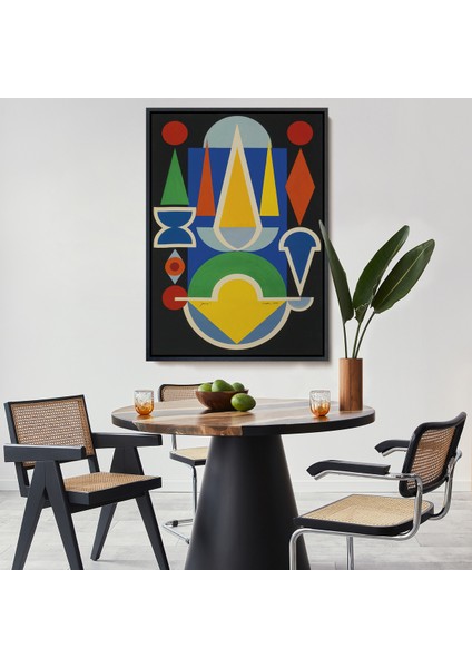 Çerçeveli Dekoratif Kanvas Tablo, Auguste Herbin - Kompozisyon Çiçek Meyve TABLO-7335