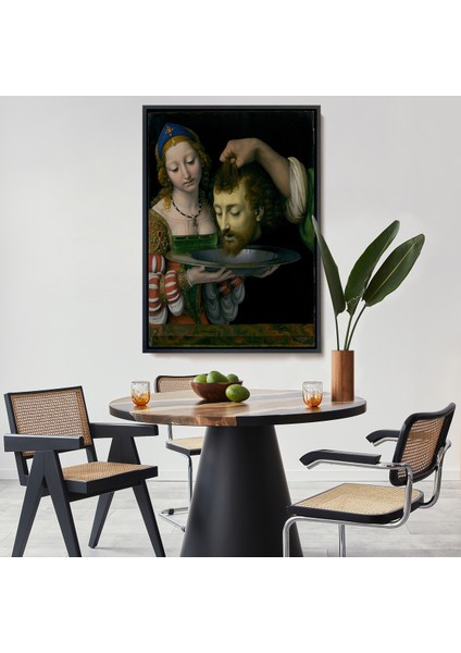 Çerçeveli Dekoratif Kanvas Tablo, Salome ile Vaftizci Yahya'nın Başının Kesilmesi TABLO-7339