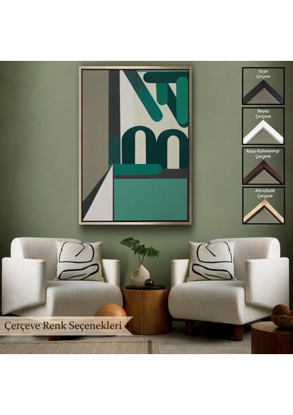 Çerçeveli Dekoratif Kanvas Tablo, Leon Wuidar Soyut TABLOSU-7292