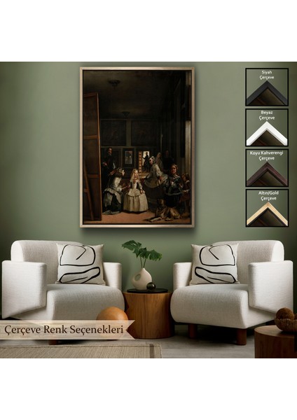 Çerçeveli Dekoratif Kanvas Tablo, Diego Velázquez - Nedimeler Tablosu - Las MENINAS-7349