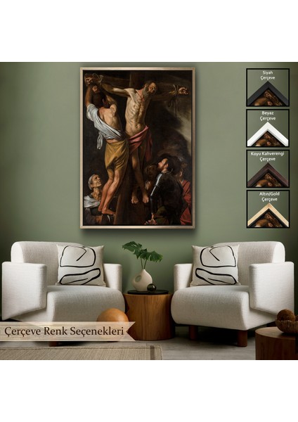Çerçeveli Tablo, Caravaggio - Aziz Andrew'un Çarmıha Gerilmesi -The Crucifixion Of Saint ANDREW-7424