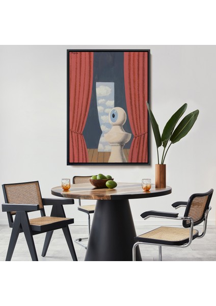 Çerçeveli Dekoratif Kanvas Tablo, Rene Magritte Belçika Sürrealizim Shekspare TABLO-7327